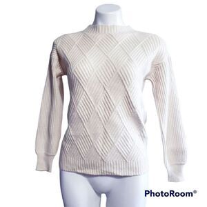 Philosophy Sweater XS Fisherman high neck beige 